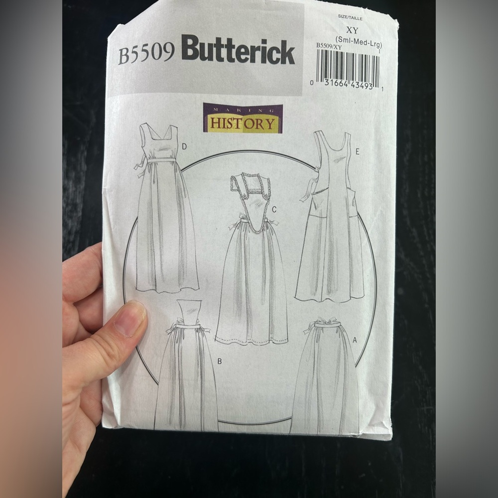 Butterick Dress Pattern History 2010- unused- size small-large cosplay costume